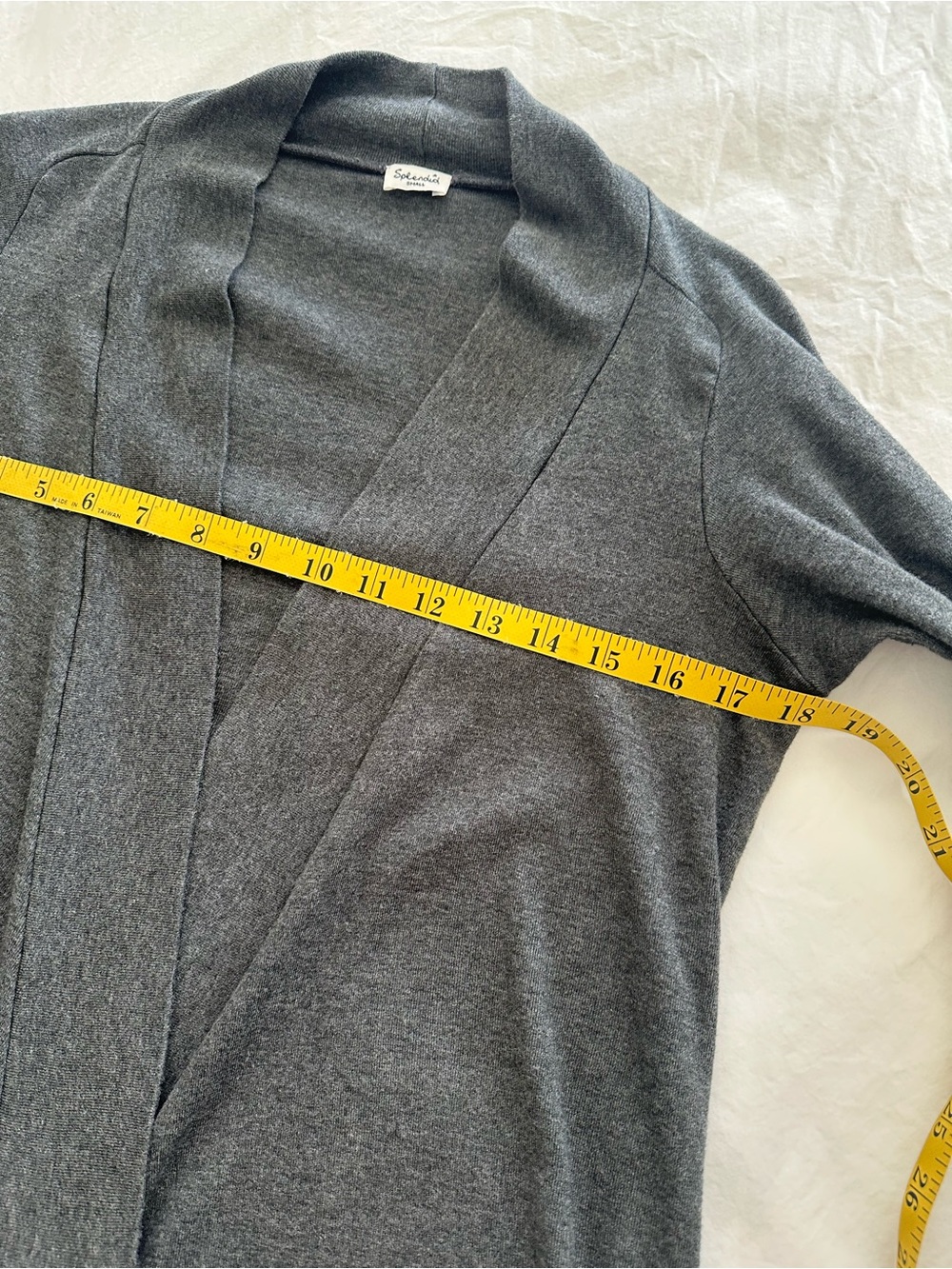 Splendid Dark Charcoal Open-Front Cardigan, size small - Picture 7 of 10